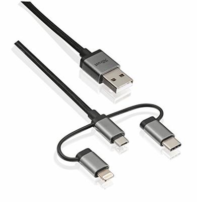Trust 3-In-1 Usb-Kabel van 1 M voor Opladen en Synchroniseren, Zwart
