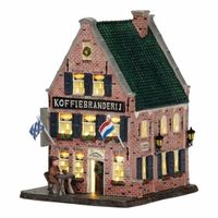 Dickensville kerstdorp huisje - koffiebranderij - Dokkum - 14,5 x 15,8 x 20,8 cm - thumbnail