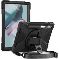 Lenovo Tab P11 Pro Gen 2 Heavy Duty 360 Case met Draagriem - Zwart