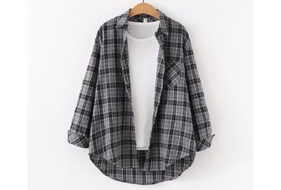 Dames houthakkersblouse nu in de aanbieding