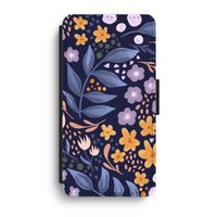 Flowers with blue leaves: iPhone XR Flip Hoesje - thumbnail