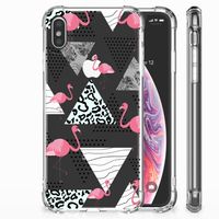 Apple iPhone Xs Max Case Anti-shock Flamingo Triangle