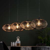 Hanglamp Mallory Ø35cm, 4-lamps - Zwart nikkel