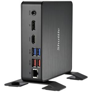 Shuttle Nano PC System NC4010XA, Intel Celeron 7305, 4GB RAM, 128GB M.2 SSD, 1x HDMI, 1x DP,1xUSB-C/DP, 6x USB3.2, 1x 2.5" bay, 2x M.2, 1x LAN, incl. VESA & Stand