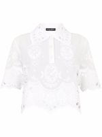 Dolce & Gabbana polo à broderies - Blanc - thumbnail