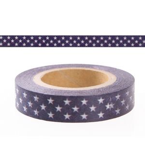 Washi knutsel tape blauw met sterren