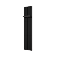 Vipera Corrason enkele badkamerradiator 40 x 180 cm centrale verwarming mat zwart zijaansluiting 1.339W