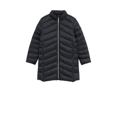 Mango Kids gewatteerde jas zwart