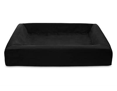 Bia bed royal fluweel hoes hondenmand zwart Bia-4 85x70x15 cm