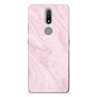 Nokia 2.4 TPU Siliconen Hoesje Marble Pink - Origineel Cadeau Vriendin - thumbnail