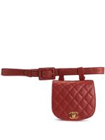 CHANEL Pre-Owned sac banane matelassé à logo CC (années 1990) - Rouge