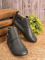 Women Casual Comfy Daily Adjustable Soft Leather Booties