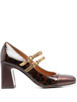 Chie Mihara mules en cuir à design colour block 90 mm - Marron