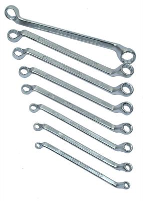 Brüder Mannesmann M 140-08 DIN Dubbele ringsleutelset 8-delig Sleutelbreedte (metrisch) (alleen voor ADT) 6 - 22 mm