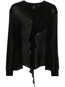 PINKO chemise volantée à manches longues - Noir