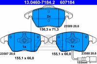 Remmenset, remschijf ATE, Remschijftype: Geventileerd: , Inbouwplaats: Vooras, u.a. für Seat, VW, Skoda, Audi - thumbnail