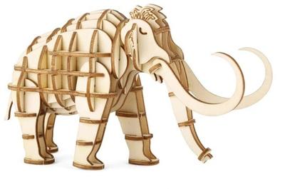 Kikkerland 3D puzzel Mammoet 13,5 x 8 cm hout naturel Kikkerland 3D puzzel Mammoet 13,5 x 8 cm hout naturel