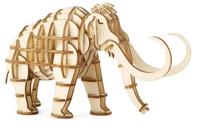 Kikkerland 3D puzzel Mammoet 13,5 x 8 cm hout naturel