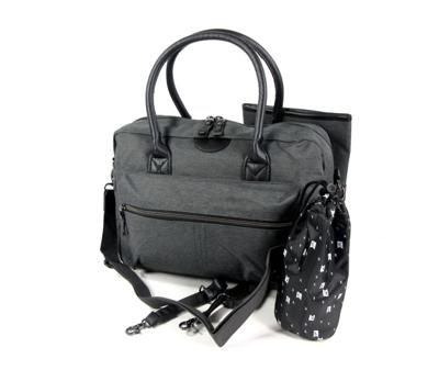 Luiertas verzorgingstas canvas look PET FRIENDLY Grijs