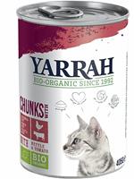 Yarrah Biologische kat blik broodjes kip & rundvlees (2 x 405 gr)