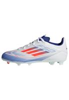 adidas F50 League Boots Firm Ground Voetbalschoenen voor boerderij, FTWR wit/zonne-rood/blauw (Lucid Blue), 33 EU, Ftwr White Solar Red Lucid Blue, 33 EU
