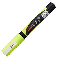 uni-ball 186107 - raam- en krijtmarker UNI CHALK PWE-3MS 0,9-1,3 mm ronde punt, geel