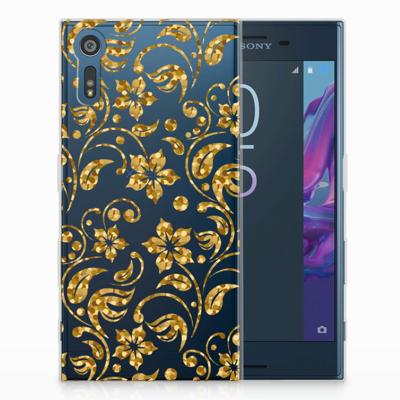 Sony Xperia XZs | XZ TPU Case Gouden Bloemen