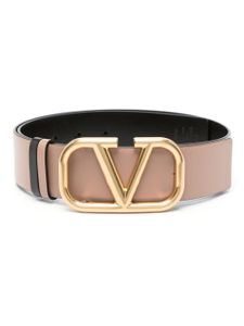 Valentino Garavani ceinture réversible à détail VLogo signature - Marron