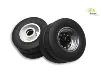 Thicon Models 1:14 Truck-oplegger Complete wielen Massief rubber, Aluminium 30 mm On-Road Euro-Optik Zilver 2 stuk(s)