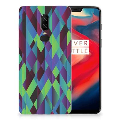 OnePlus 6 TPU Hoesje Abstract Green Blue OnePlus 6 TPU Hoesje Abstract Green Blue