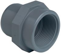 Aquaforte Inzetschroefbus 25mm x ¾&apos;&apos; - Sterk Druk PVC met Lijmverbinding & Binnendraad