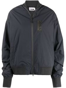 izzue veste bomber zippée à patch logo - Noir