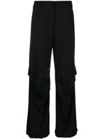 P.A.R.O.S.H. pantalon droit à taille haute - Noir