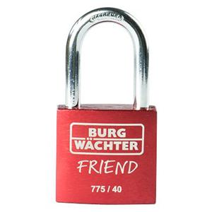 Burg Wächter 39431 Hangslot 40.00 mm Verschillend sluitend Rood Sleutelslot