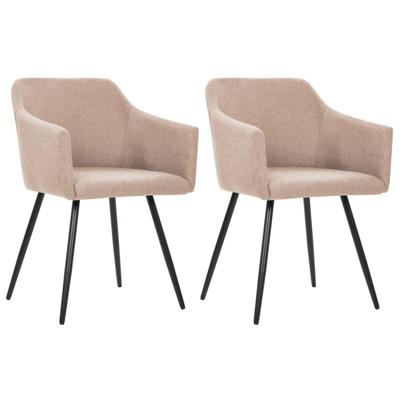 Vidaxl Eetkamerstoelen 2 St Stof Taupe