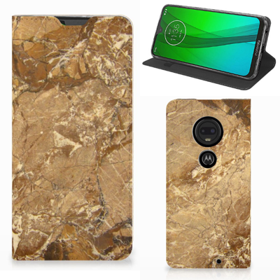 Motorola Moto G7 | G7 Plus Standcase Marmer Creme