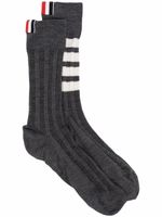 Thom Browne chaussettes à détail 4 bandes signature - Gris