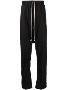 Rick Owens drawstring cotton track pants - Noir