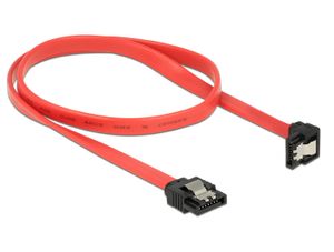 Delock 83979 SATA 6 Gb/s Kabel recht naar beneden haaks 50cm rood