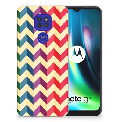 Motorola Moto G9 Play | E7 Plus TPU bumper Zigzag Multi Color Motorola Moto G9 Play | E7 Plus TPU bumper Zigzag Multi Color