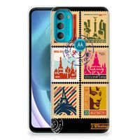 Motorola Moto G71 5G Siliconen Back Cover Postzegels - thumbnail