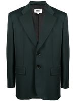 MM6 Maison Margiela blazer à simple boutonnage - Vert