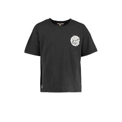 America Today Junior T-shirt Essie met printopdruk zwart