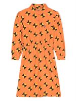 The Animals Observatory robe en coton à imprimé graphique Pigeon - Orange - thumbnail