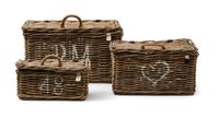 Rivièra Maison Mand Rustic Rattan Classic set van 3 stuks - Natural