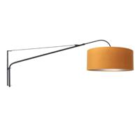 Steinhauer Zwarte muurlamp Elegant Classy met goud velvet 8135ZW