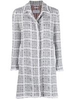 Thom Browne manteau en tweed - Gris