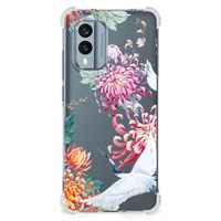 Nokia X30 Case Anti-shock Bird Flowers - thumbnail