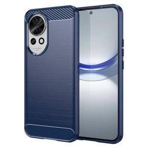 Huawei Nova 12 Geborsteld TPU Hoesje - Koolstofvezel - Blauw