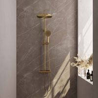 Regendoucheset Opbouw Brauer Gold Edition 30 cm Thermostatisch met Handdouche 3-Standen Geborsteld Goud Brauer - thumbnail